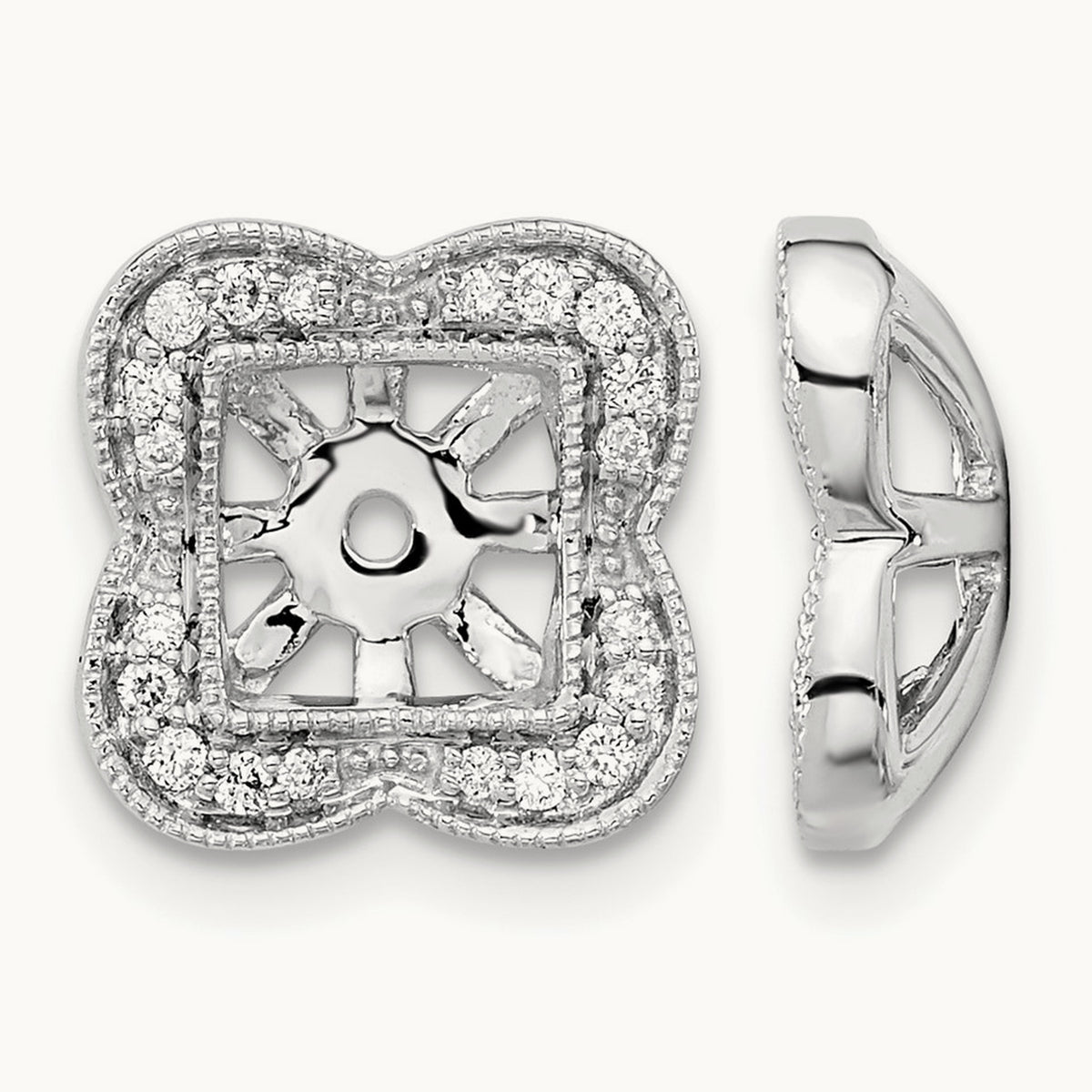 Diamond Earring Jackets, 14K White Gold