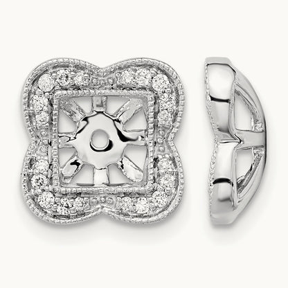 Diamond Earring Jackets, 14K White Gold