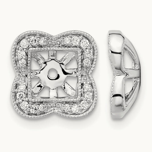 Diamond Earring Jackets, 14K White Gold