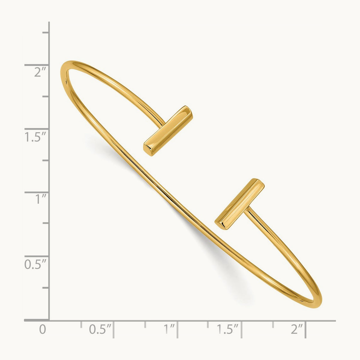 Flexible Bar Bangle, 14K