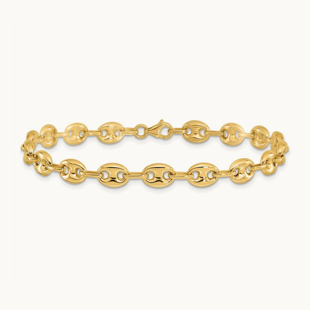 Fancy Link 7.75in Bracelet, 14K