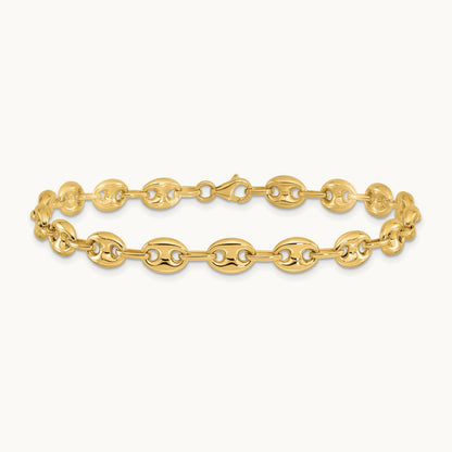 Fancy Link 7.75in Bracelet, 14K