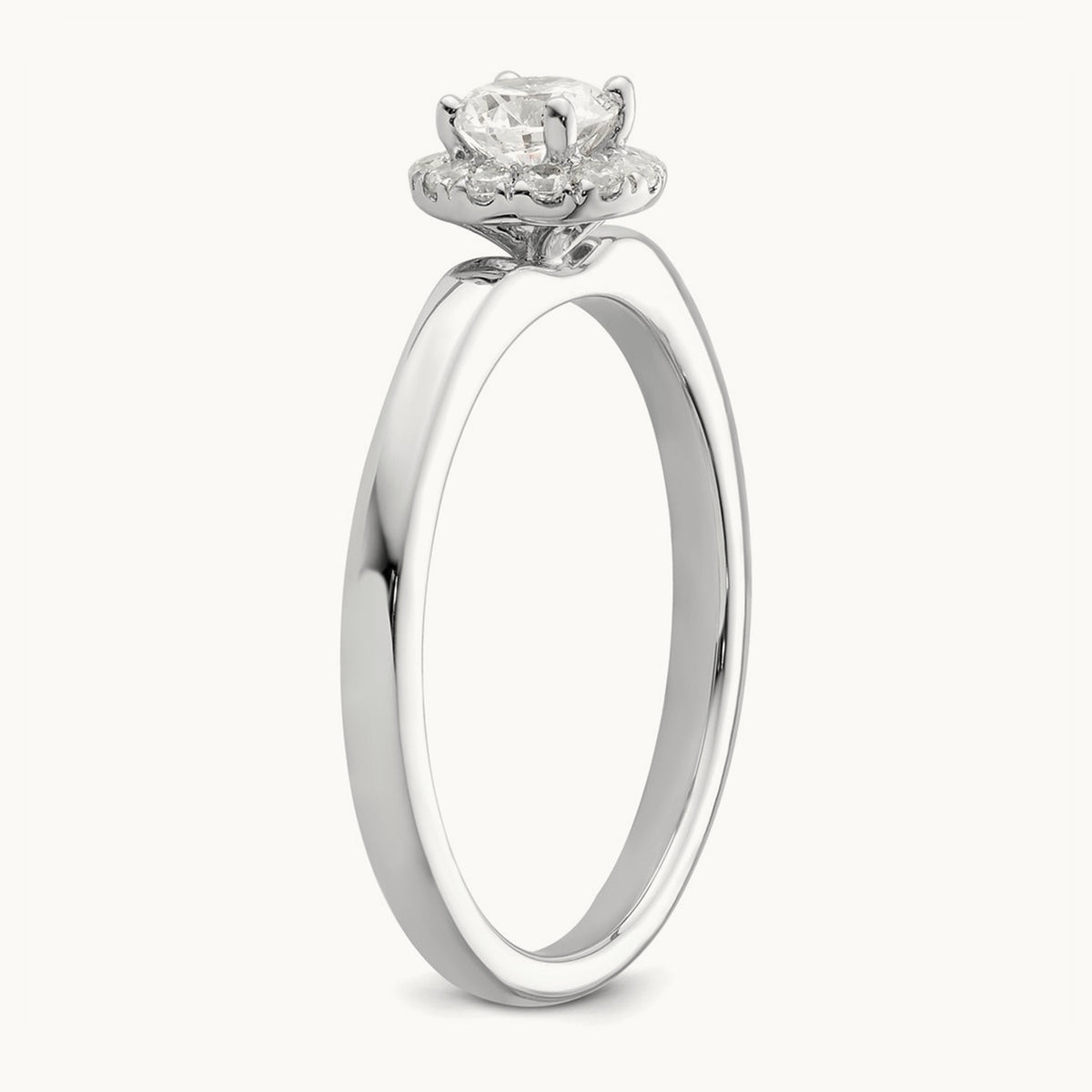Petite Halo Engagement Ring, 0.50 ct tw Lab-Grown Diamond