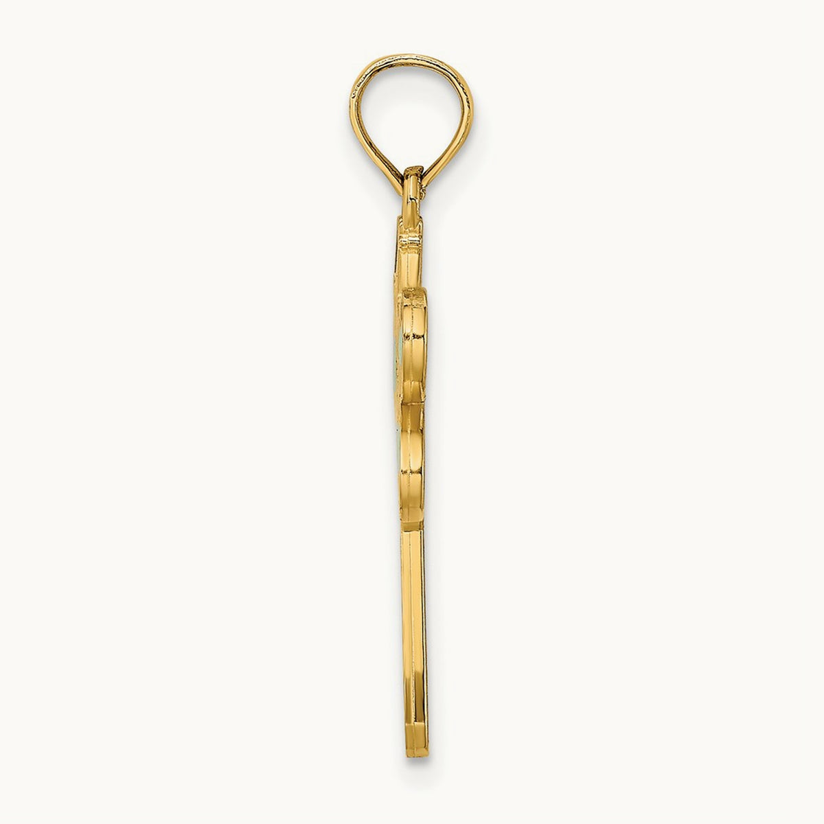 Multi Color Enamel Dragonfly Charm, 14K