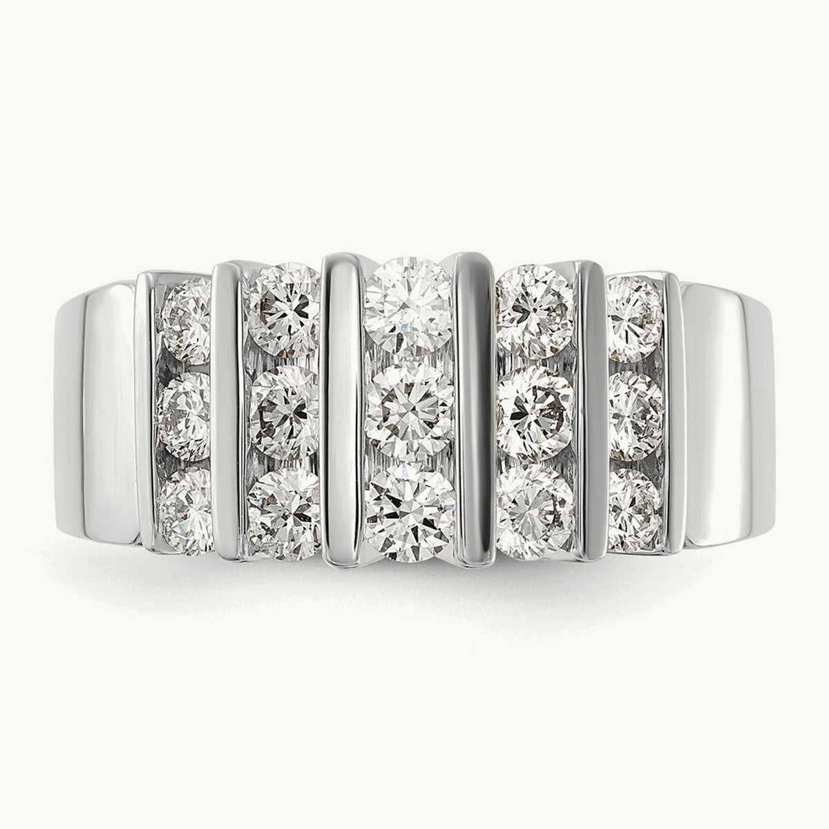 Fashion Band, 1.00-3.00 ct tw Lab-Grown Diamond — 1 ct, 14K White Gold