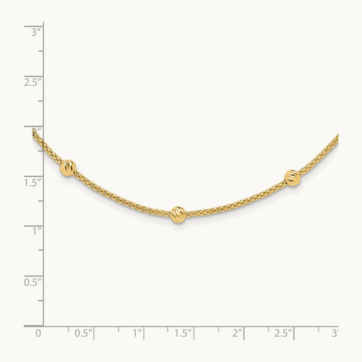 Polished and Diamond-cut Beaded Necklace — photo set