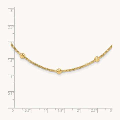 Polished and Diamond-cut Beaded Necklace — photo set