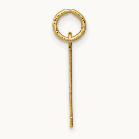 Small Elongated Number 41 Charm, 14K
