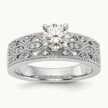 Peg Set Engagement Ring Mounting