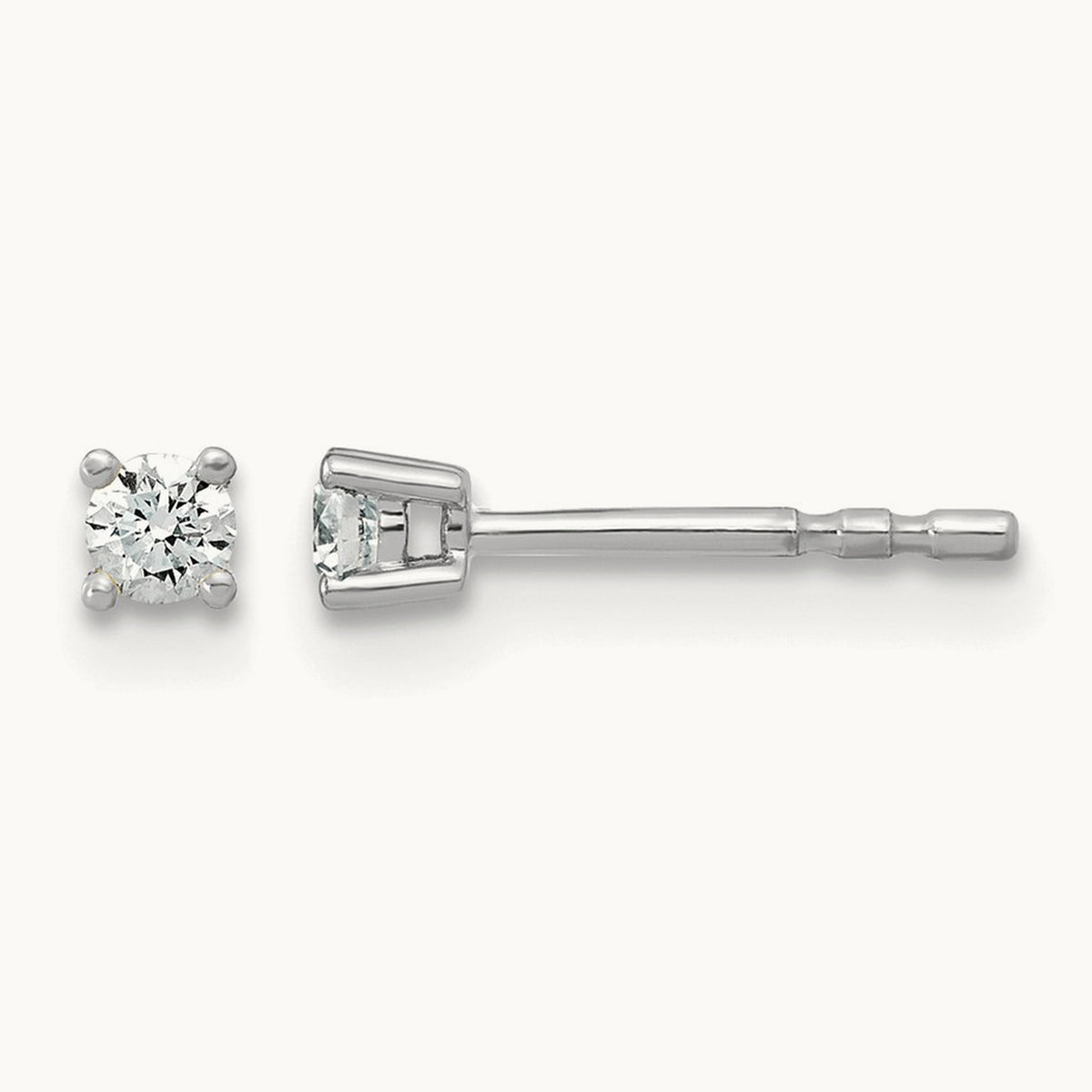 Round Heavyweight Stud Earrings, 0.10-7.00 ct tw Lab-Grown Diamond — 1/10 ct, 14K White Gold