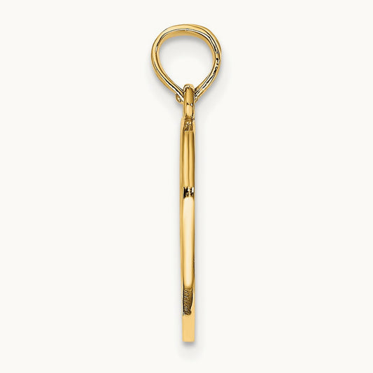 Break-Apart KEEP WATCH BETWEEN Heart Charm, 14K