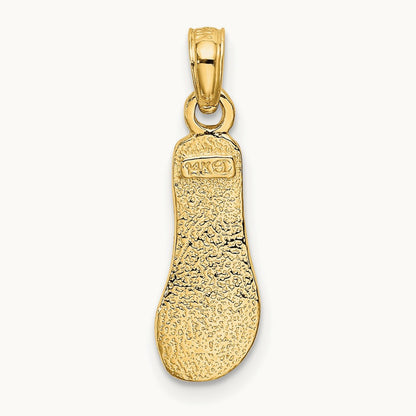 Single Polished Strap Flip-Flop Charm — 20.1mm