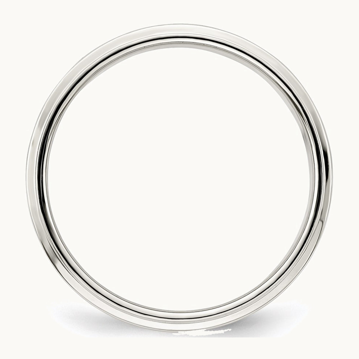 Sterling Silver 6mm Flat with Step Edge Band