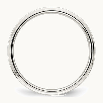 Sterling Silver 6mm Flat with Step Edge Band