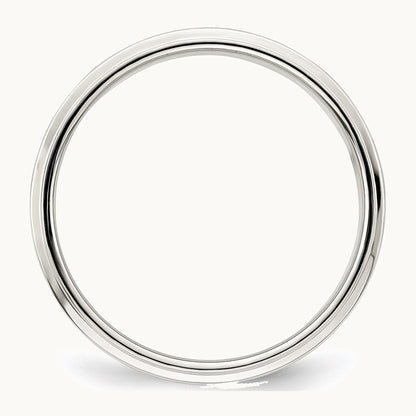 Sterling Silver 6mm Flat with Step Edge Band