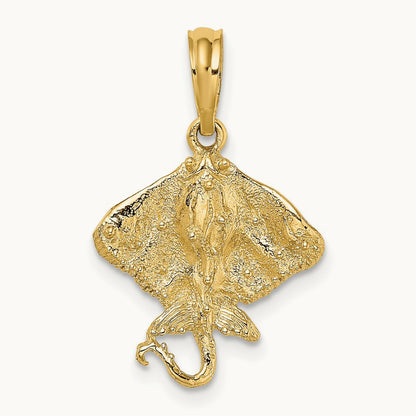 Stingray Charm, 14K