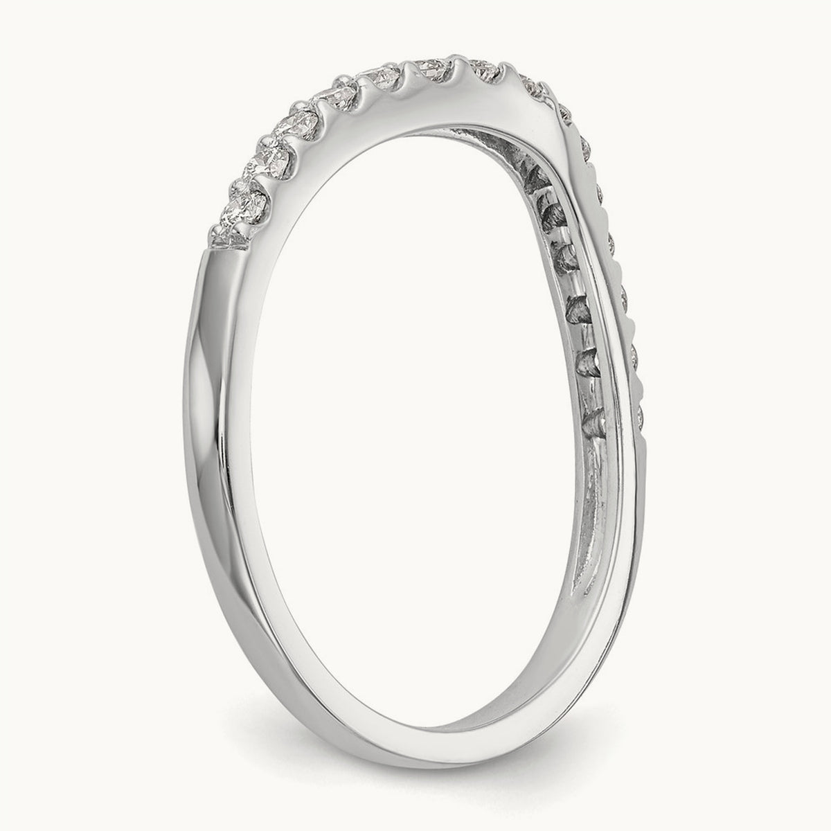 Diamond Wedding Band, 14K White Gold