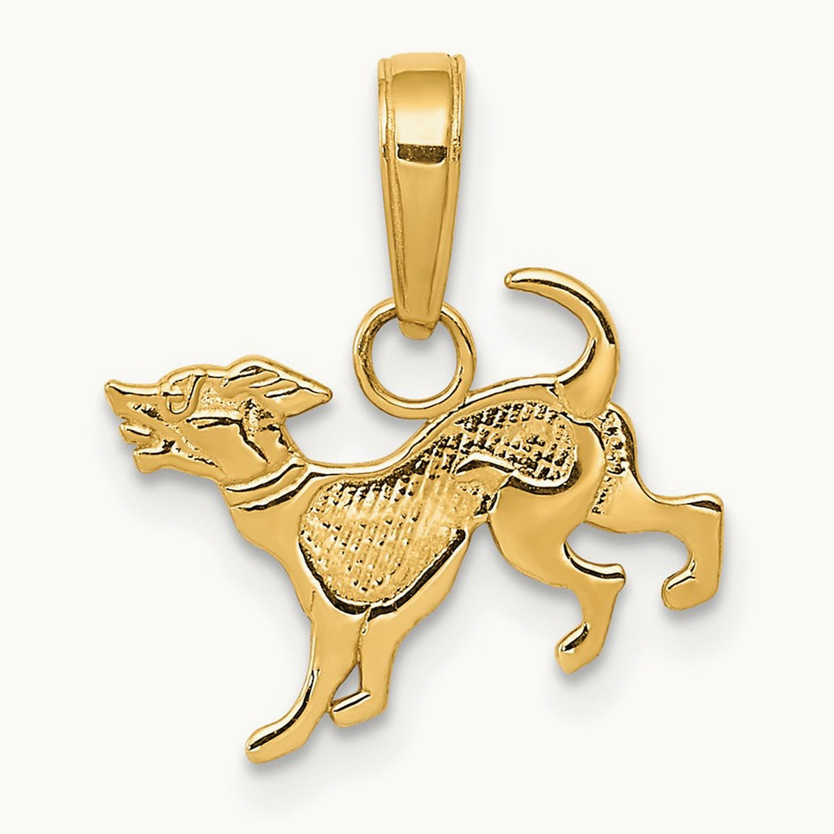 Dog Pendant, 14K