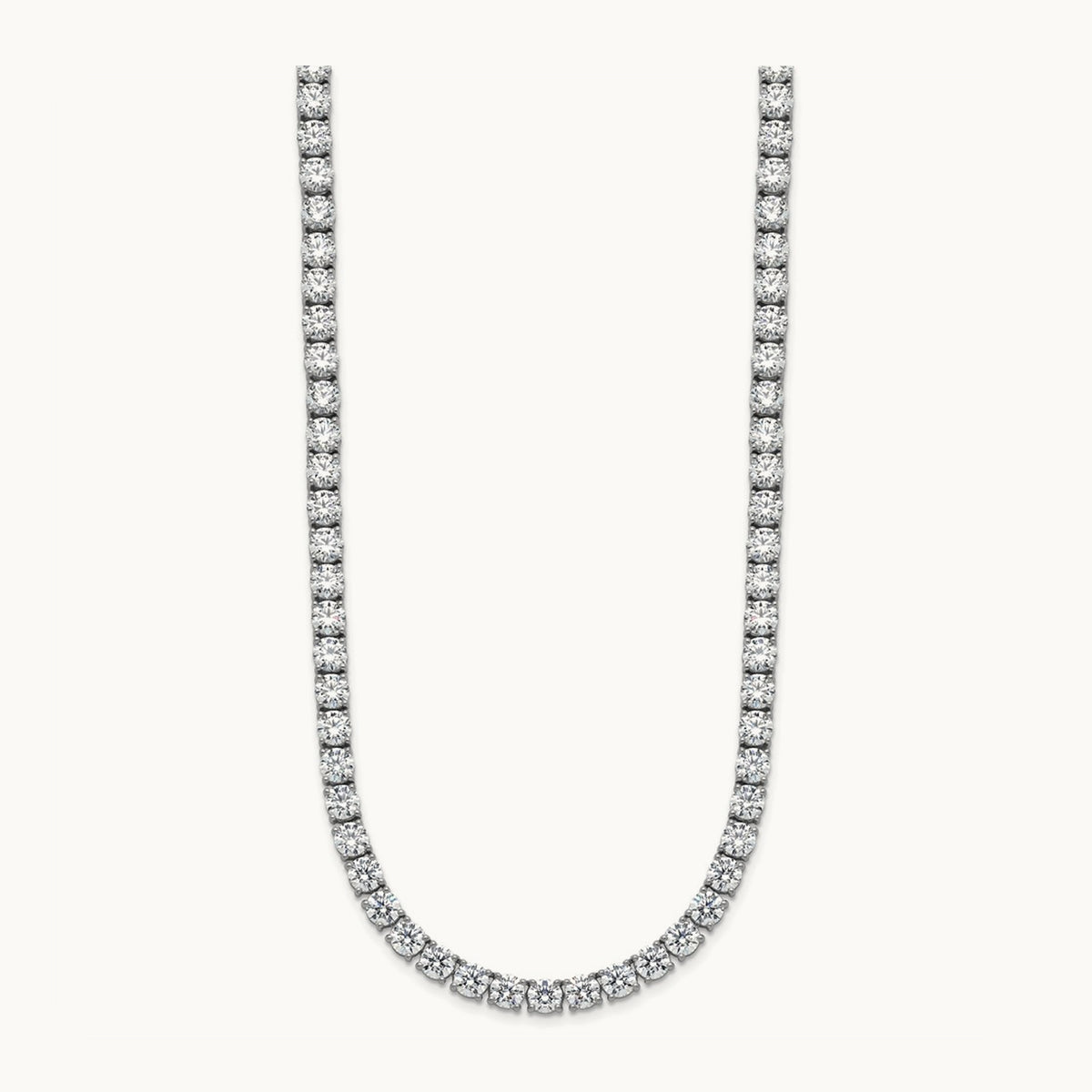 Straight Tennis Necklace, 32 5/8-42 7/8 ct Lab-Grown Diamond