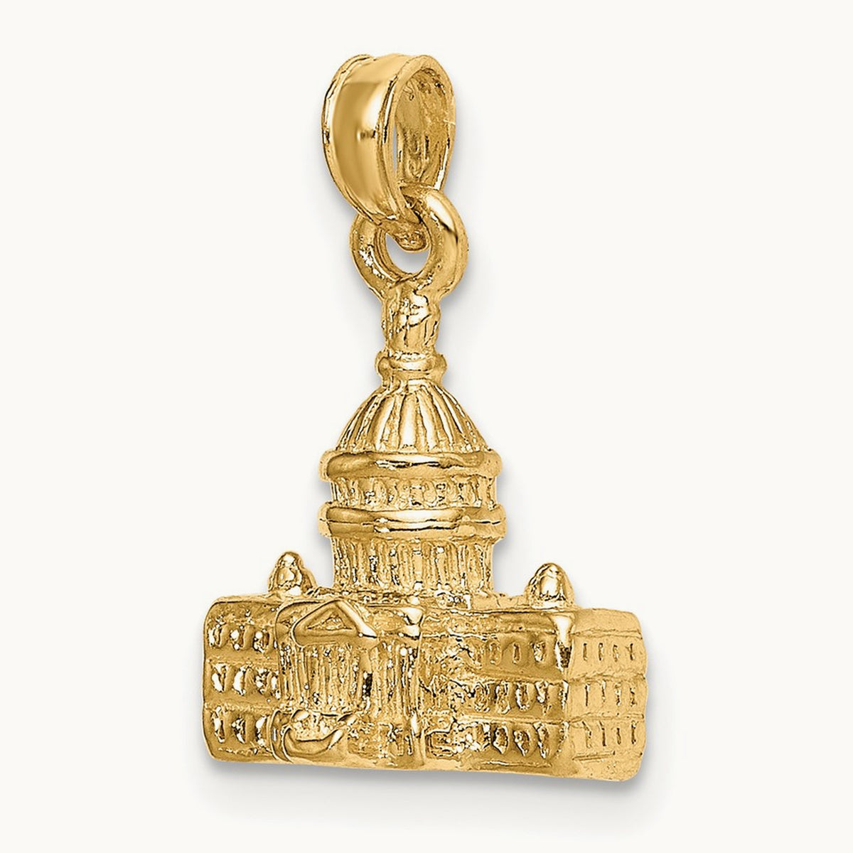 3D Washington D.C. Capital Building Pendant, 14K