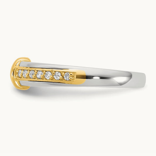 .5ct Ladies Diamond Wedding Band, 14K Two-tone