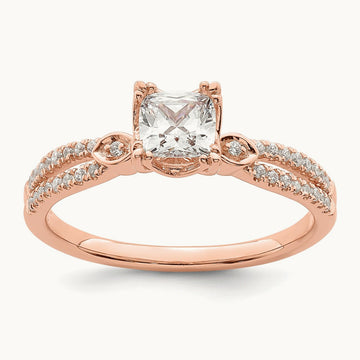 Cushion Semi-Mount Engagement Ring, 3/4-2 ct