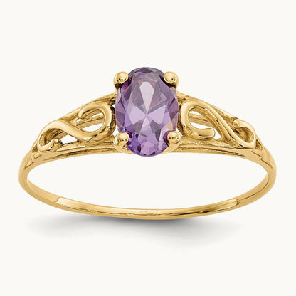 Madi K Synthetic Amethyst Ring, 14K