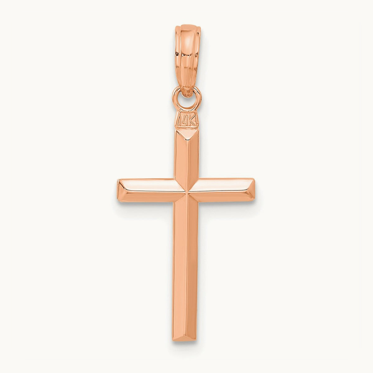 Reversible Latin Cross Pendant — 14K Rose Gold