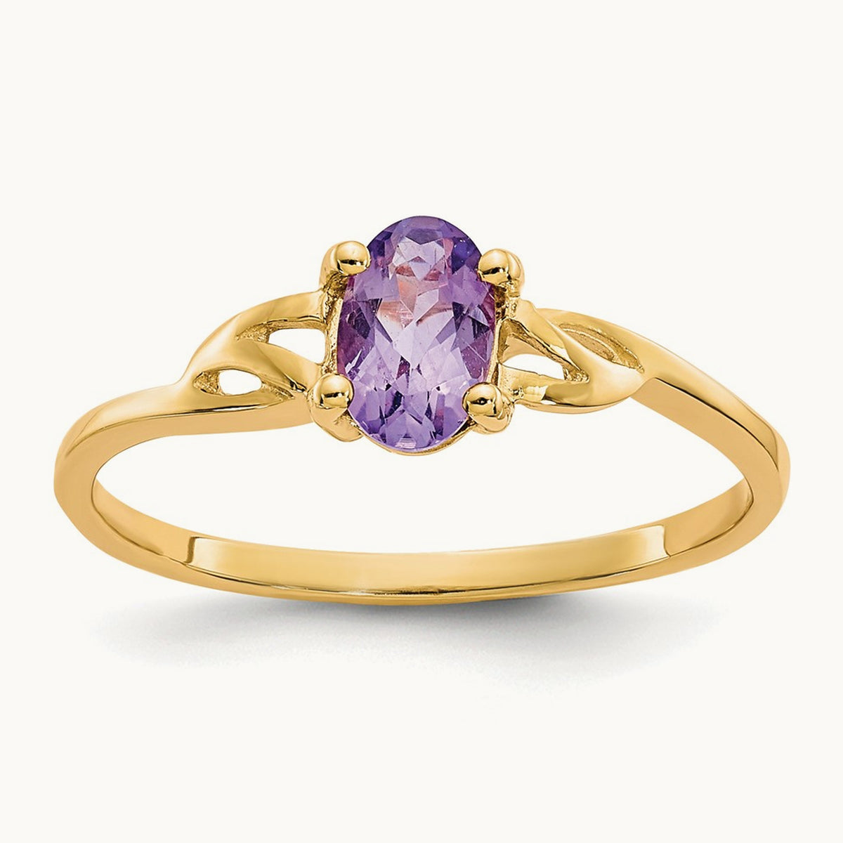 Amethyst Birthstone Ring, 14K