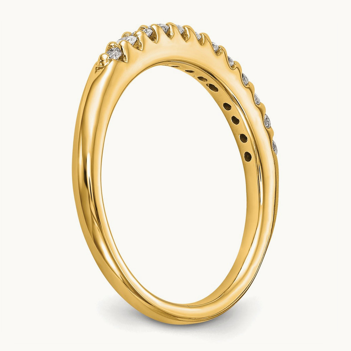 Wedding Band, 0.25 ct tw Lab-Grown Diamond — 14K Yellow Gold