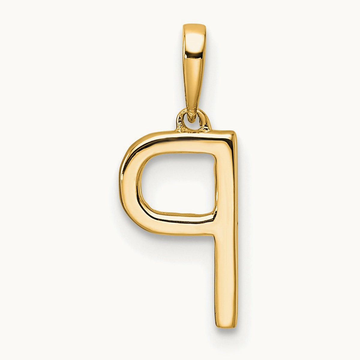 Diamond Letter P Initial Pendant, 14K