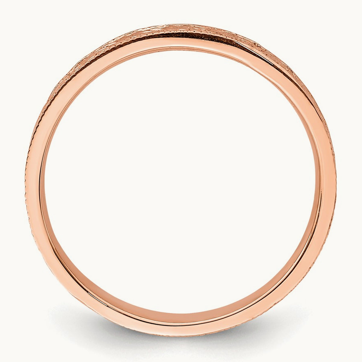 Polished Floral Band — 14K Rose Gold