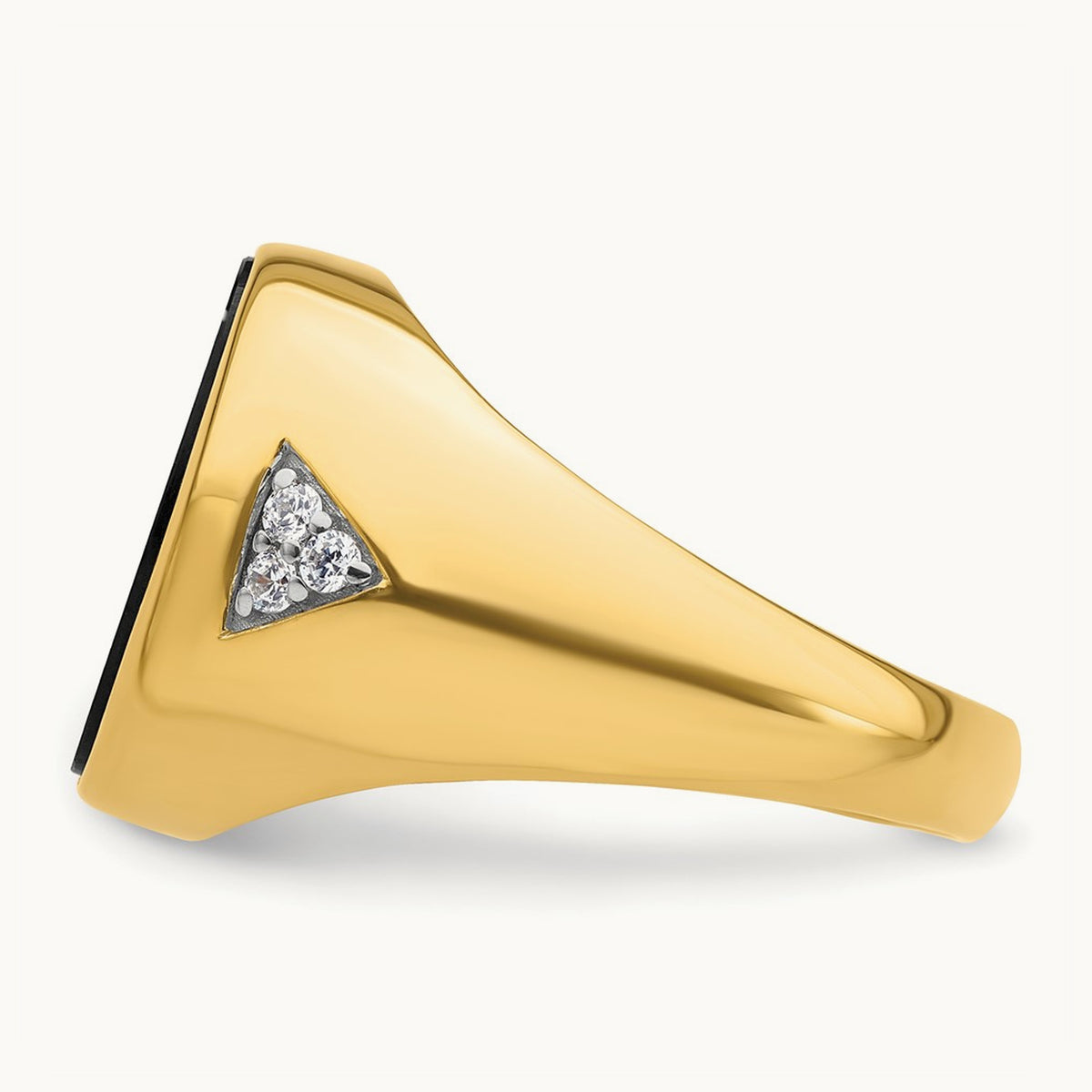 Onyx Men's Ring, 0.15 ct tw Lab-Grown Diamond