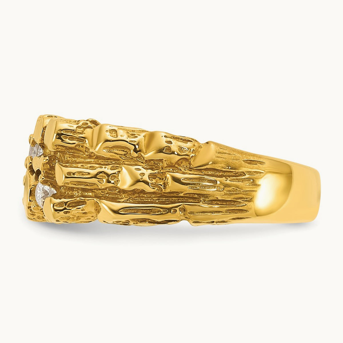 Natural Diamond Nugget Ring — 1/3 ct