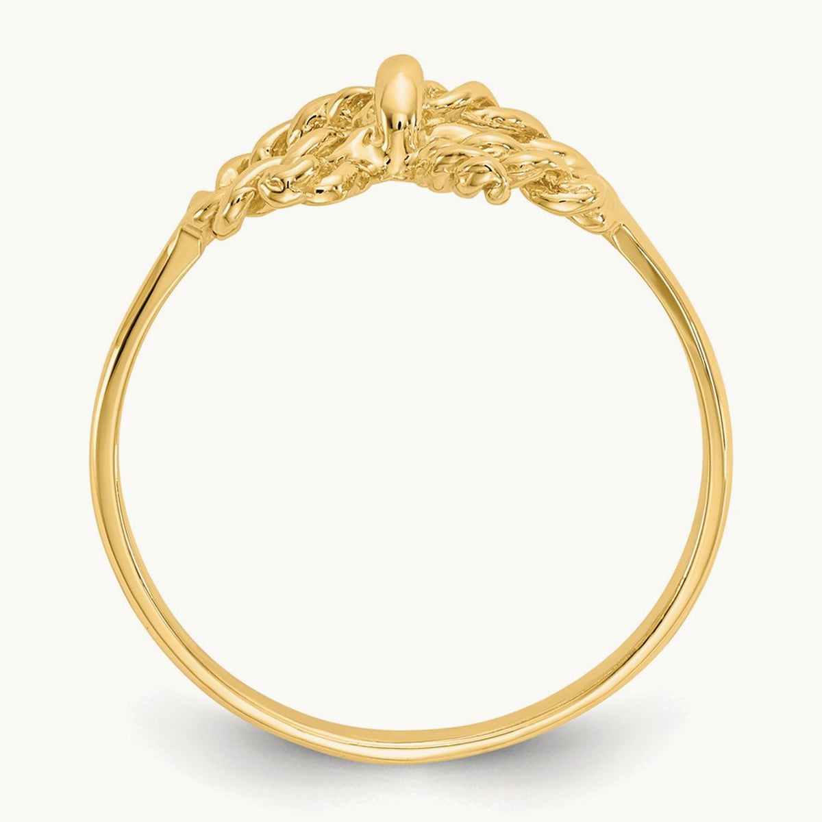 Polished Bow Ring, 14K
