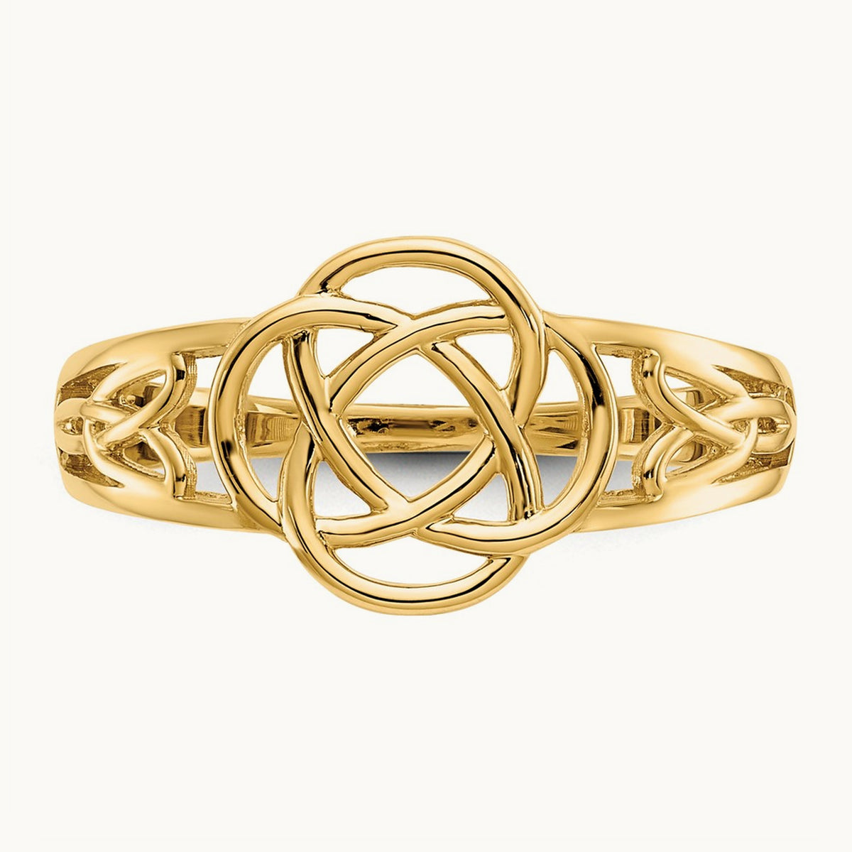 Polished Ladies Celtic Knot Ring, 14K
