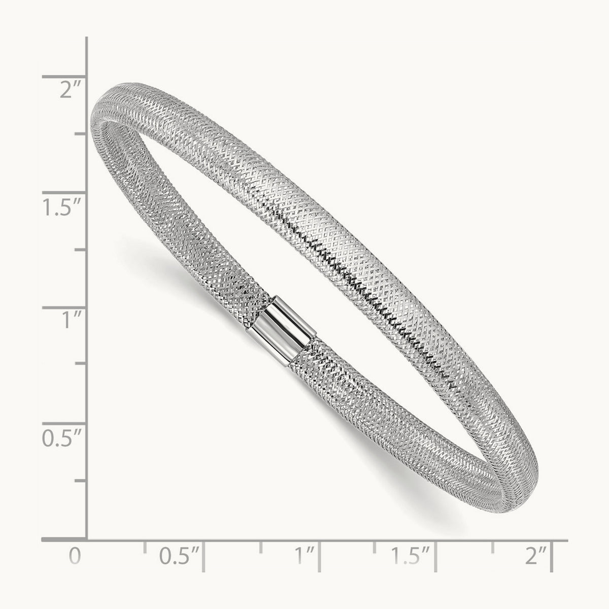 With Plating Polished Stretch Bracelet — 14K Two-Tone Gold