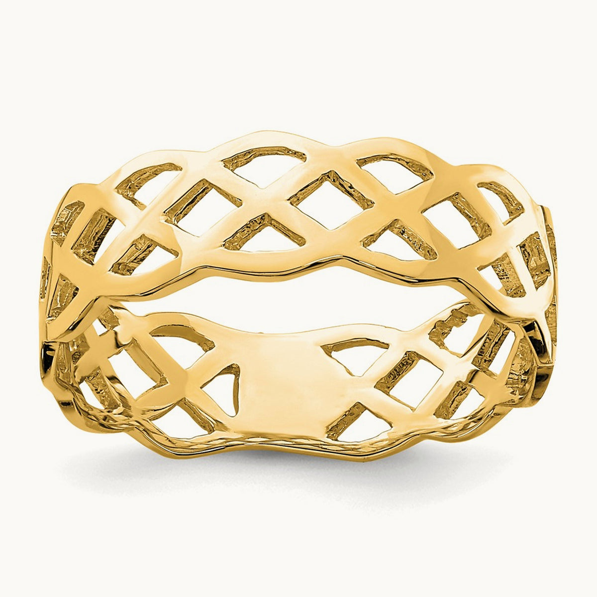 Polished Weave Ring — 14K Yellow Gold, 7