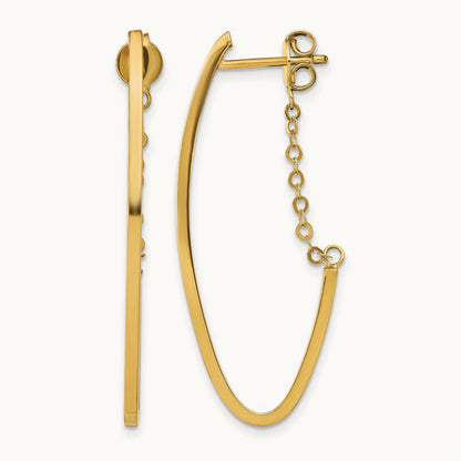 Polished Hoop Earrings, 14K — Leslie's