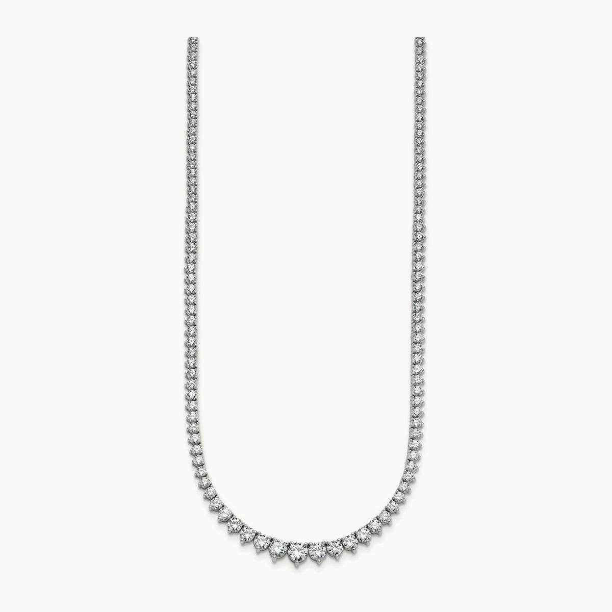 Graduated Tennis Necklace, 10.00 ct tw Lab-Grown Diamond