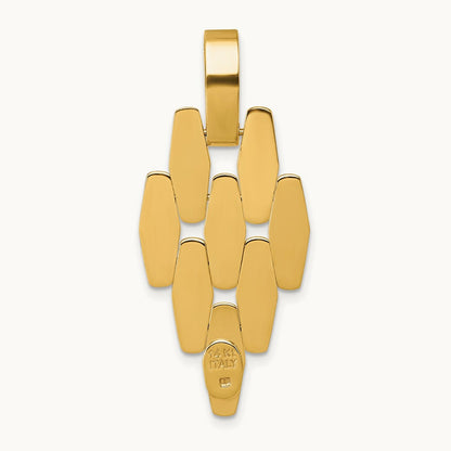 Polished Fancy Link Dangle Pendant, 14K