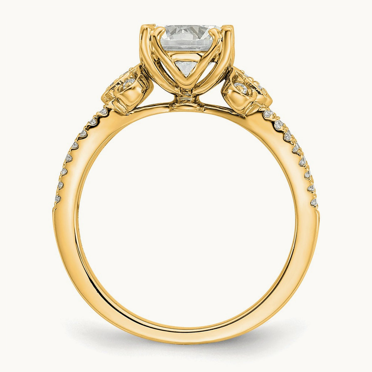 1 1/2ct Round Split Shank Semi-Mount Engage Dia Ring, 14K Gold