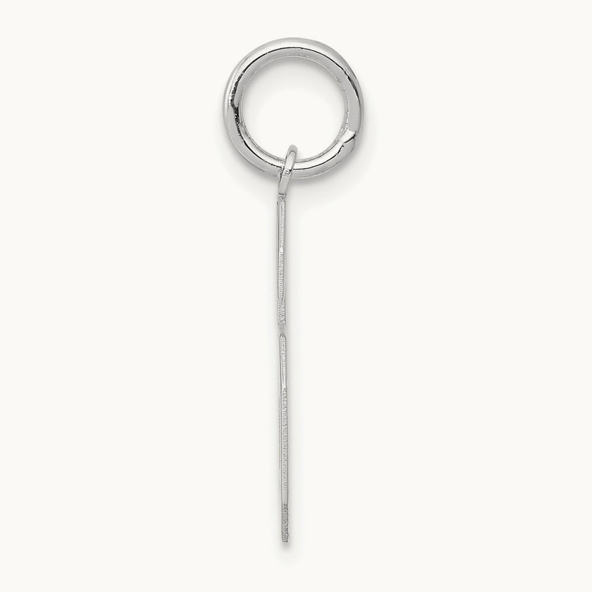 Medium Satin Number 6 Charm — 14K White Gold