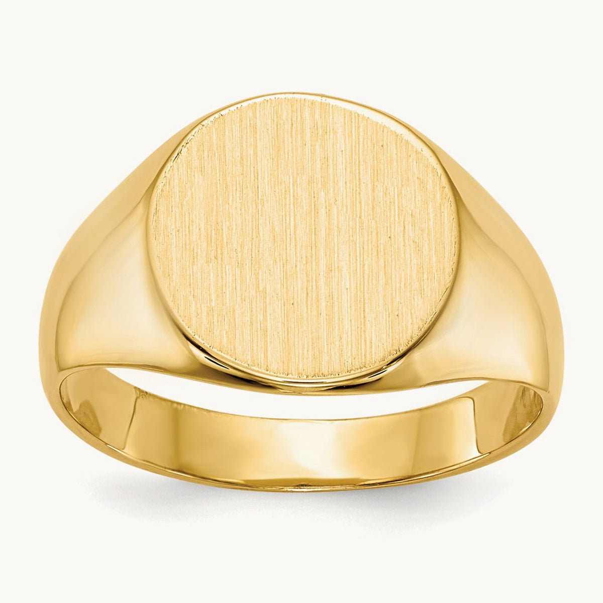 10.5x11. Closed Back Signet Ring, 0mm, 14K