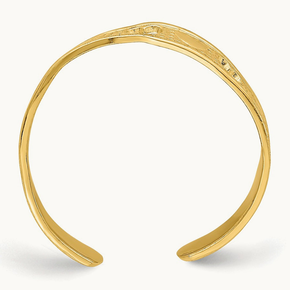Heart Design Toe Ring, 14K