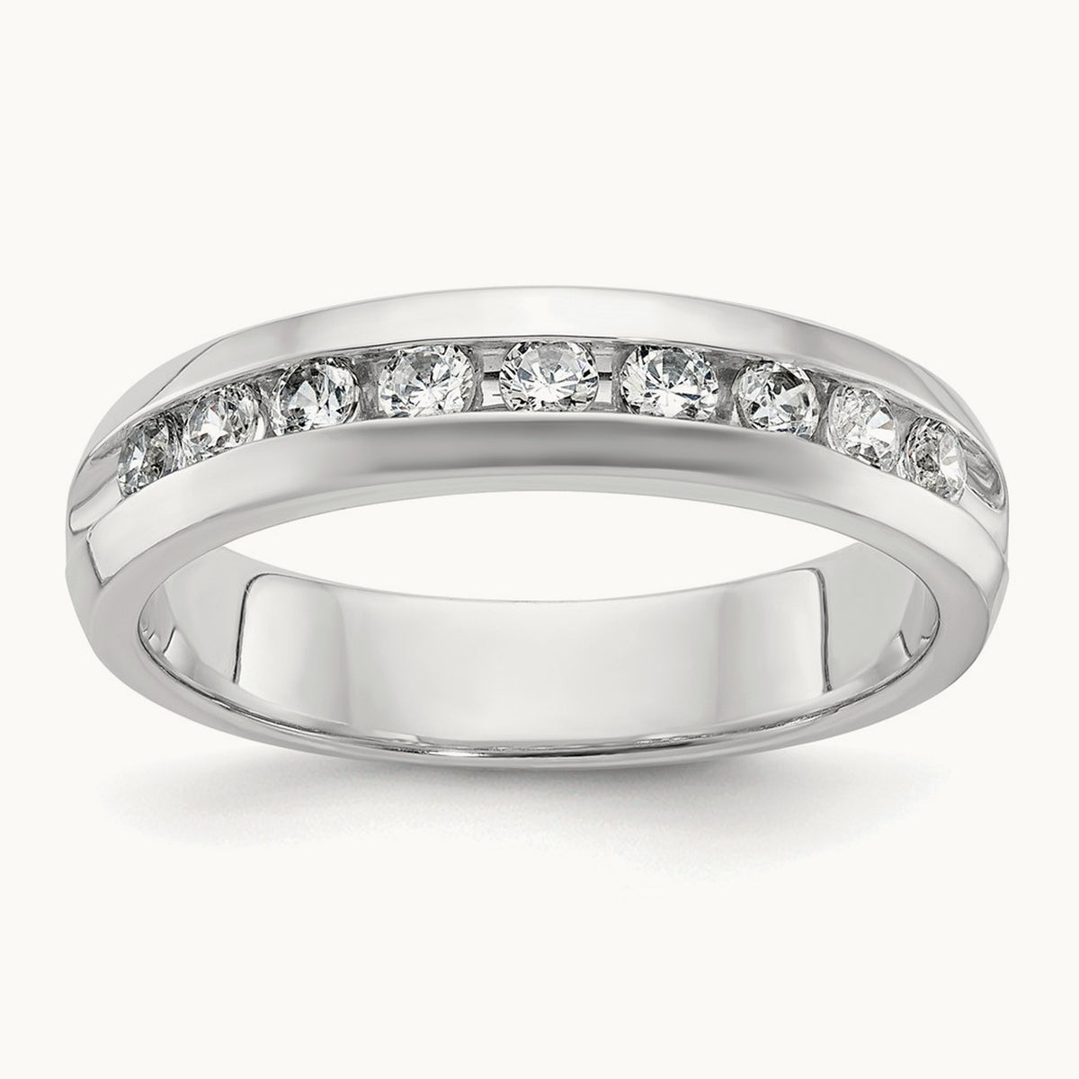 9 Stone Men's Ring, 0.50 ct tw Lab-Grown Diamond