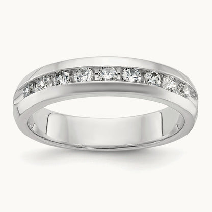 9 Stone Men's Ring, 0.50 ct tw Lab-Grown Diamond