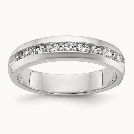 9 Stone Men's Ring, 0.50 ct tw Lab-Grown Diamond
