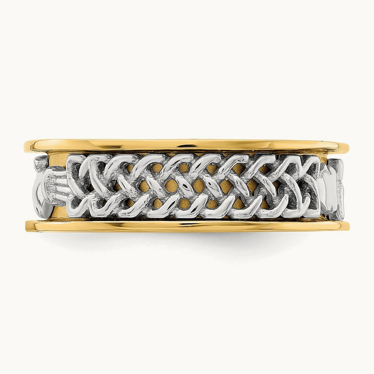 Claddagh Band, 14K Two Tone