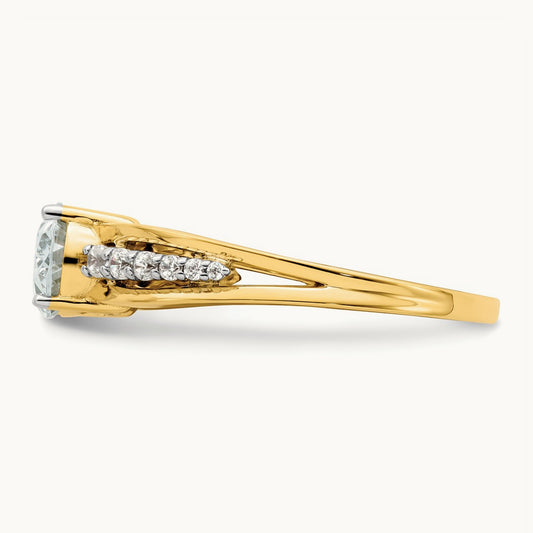 East West Oval Semi-Mount Engagement Ring, 0.15-1.00 ct tw